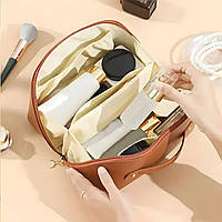 Містка дорожня косметичка MAKE UP BAG Brown HP227