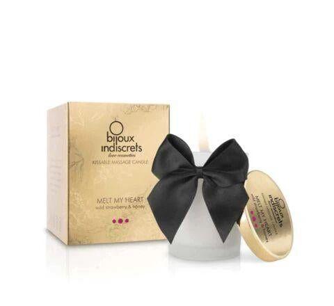 Масажна свічка з ароматом солоної карамелі Bijoux Indiscrets MELT MY HEART Caramel, 70 г.