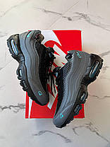 Чоловічі кросівки Nike Air Max 95 SP Corteiz Aegean Storm Найк Аір Макс 95 Сірі шкіра демісезон, фото 3