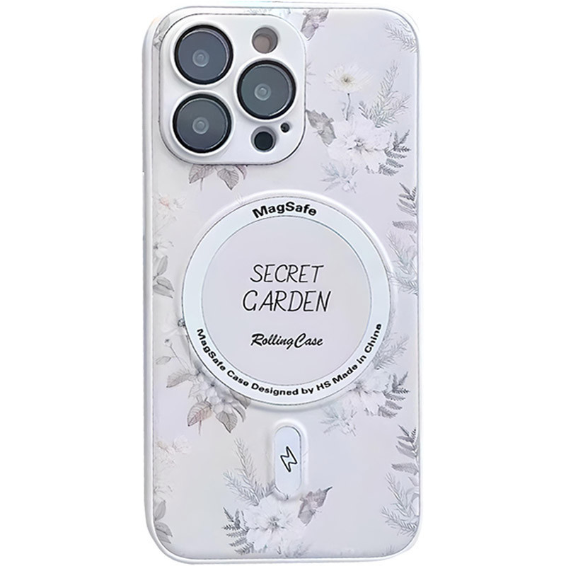 Чохол Secret Garden with MagSafe для Apple iPhone 16 Pro (6.3") | Fashion Case White