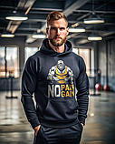 Худі чоловіче "No pain, No gain" (чорний, олива, койот), S, фото 9