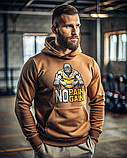 Худі чоловіче "No pain, No gain" (чорний, олива, койот), S, фото 10
