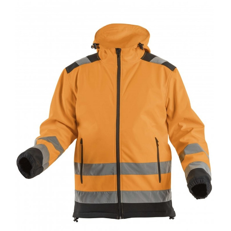 Куртка сигнальна Softshell ARGEN з капюшоном, помаранчева HOEGERT 2XL (HT5K259-2XL)