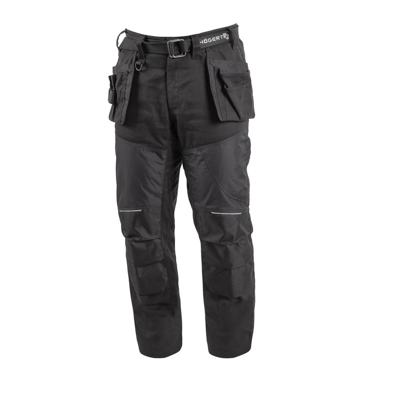 Штани з кишенями для інструментів NEKAR, чорні HOEGERT L (HT5K356-L)