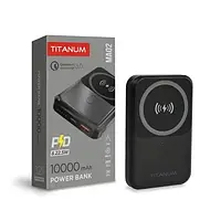 Повербанк Titanum MA02, з бездротовим заряджанням, 10000 mAh, 22.5W Black (White)