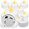 Набір декоративних світлодіодних святкових свічок на батарейках 24 шт., фото 6