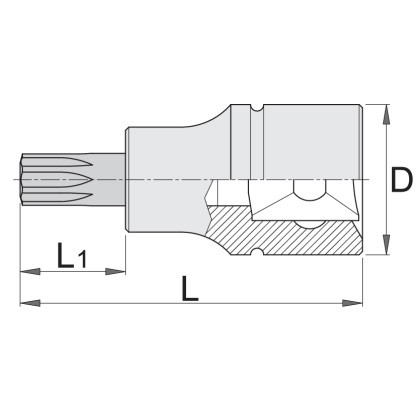 Головка 1/2" 6-гранна 14мм
