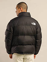 Зимовий Пуховик TNF 700 The North Face Black Nuptse Куртка Нор Фейс унісекс чорна з капюшоном, фото 4