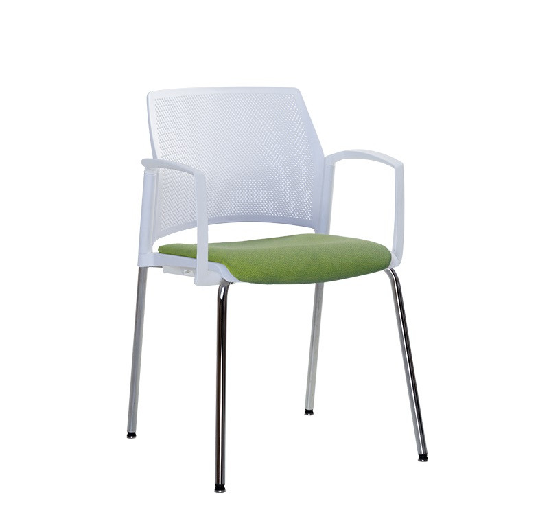 Стілець офісний Rewind arma plast plus combi 4L chrome пластик white тканина zesta (Новий Стиль ТМ)