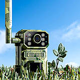 Автономна мисливська камера A8 4G із сонячною панеллю нічним баченням та датчиком руху PIR портативна, фото 2