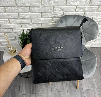 Чоловіча шкіряна сумка Gucci з клапаном, тканинний ремінь, 24*28*6 см, 931199-2