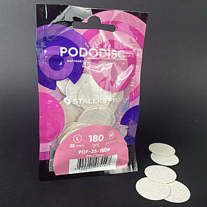 Змінні файли білі для педикюрногодиску PODODISC STALEKS PRO L 180 грит (50 шт)