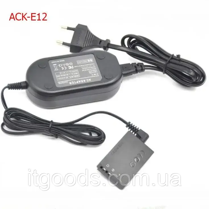 Мережевий адаптер живлення (блок живлення) ACK-E12 + DR-E12 LP-E12 для Canon EOS 100D, M2, M10, M50, M100, M200