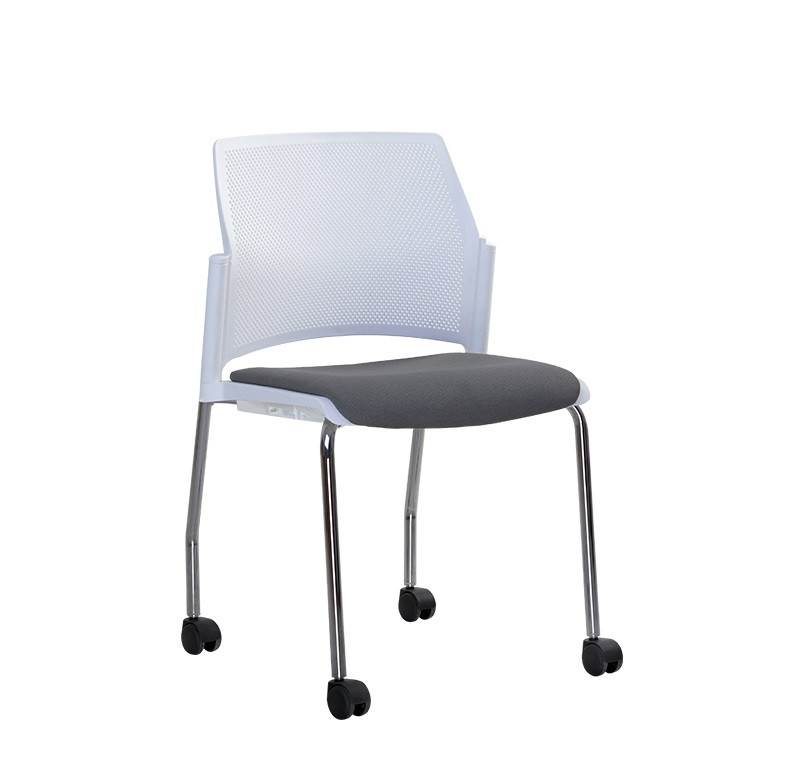 Стілець офісний Rewind plast plus combi rmh chrome пластик white тканина zesta (Новий Стиль ТМ)