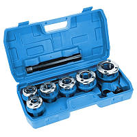 Набір клупів для нарізання різьби 1/4" - 5/4" HOEGERT 1/4 ". 3/8". 1/2 ". 3/4". 1 ". 1¼"; (HT1P635)