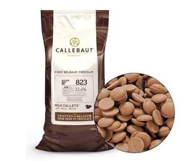Молочний бельгійський шоколад Callebaut 823 FAIR TRADE, 33,6%, 100 грам