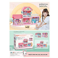 Ляльковий будиночок із меблями 7001 2 поверхи 4 кімнати лялька