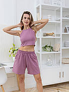 Жіночий віскозний комплект топ і шорти, фото 2