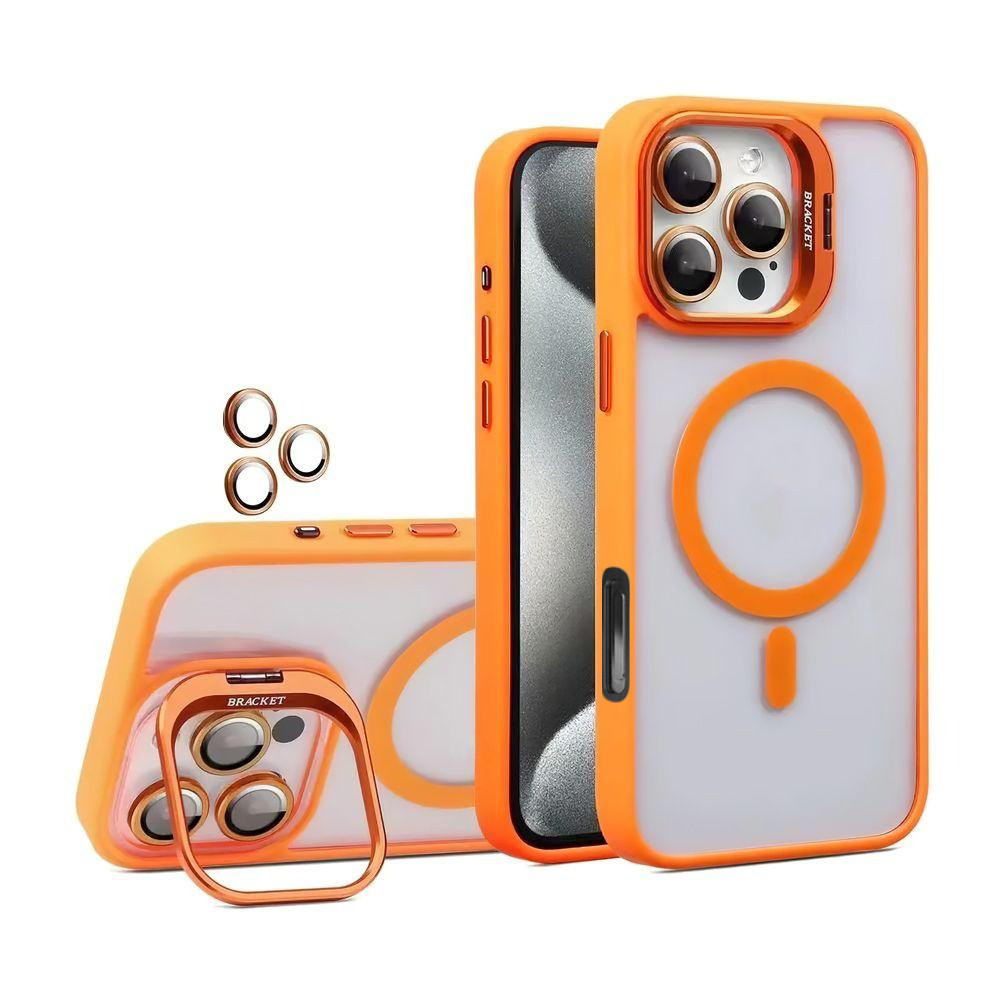 Чохол з підставкою U1 Magsafe Case для Apple iPhone 16 Pro Max Orange, фото 1
