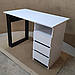 Стіл манікюрний в стилі Лофт з шухлядами 110*55 висотою 75 см. Білий. Стіл для нарощування нігтів, фото 2