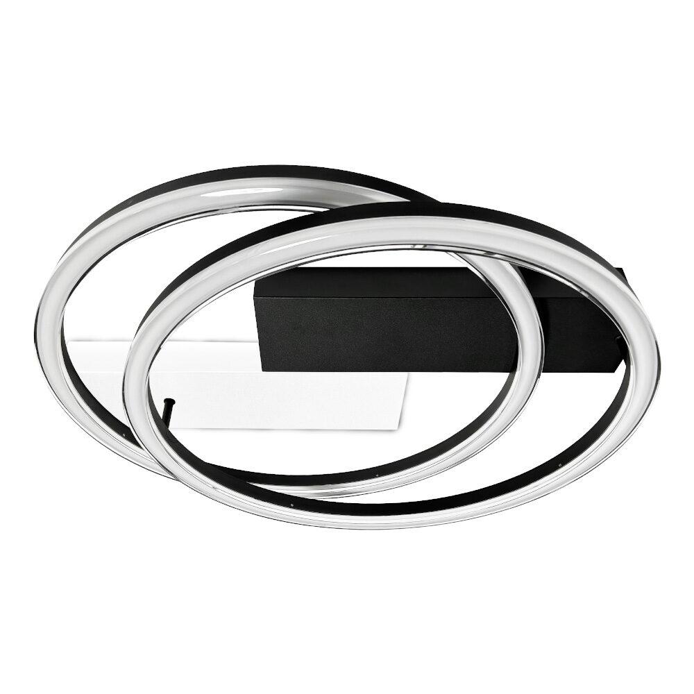 Світильник LED smart BRIONI-R+пульт Violux 80W до 18 м² колір Чорний + Білий 220695, фото 1