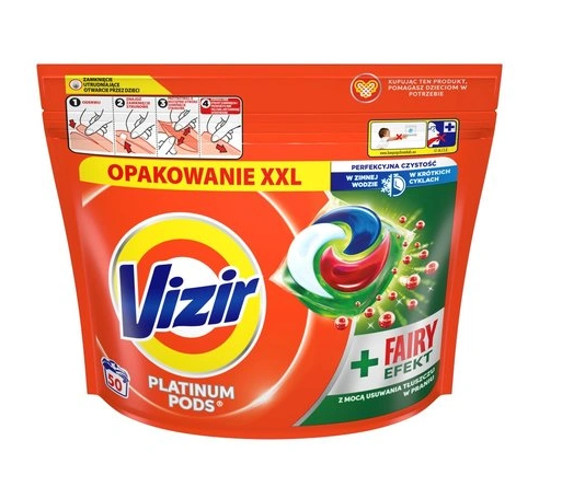 Капсули для прання Vizir Platinum PODS + Fairy Effect 50 шт 8700216200172