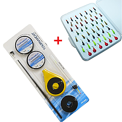 Набір вудочка бабалайка в блістері + 52 мормишки в коробці