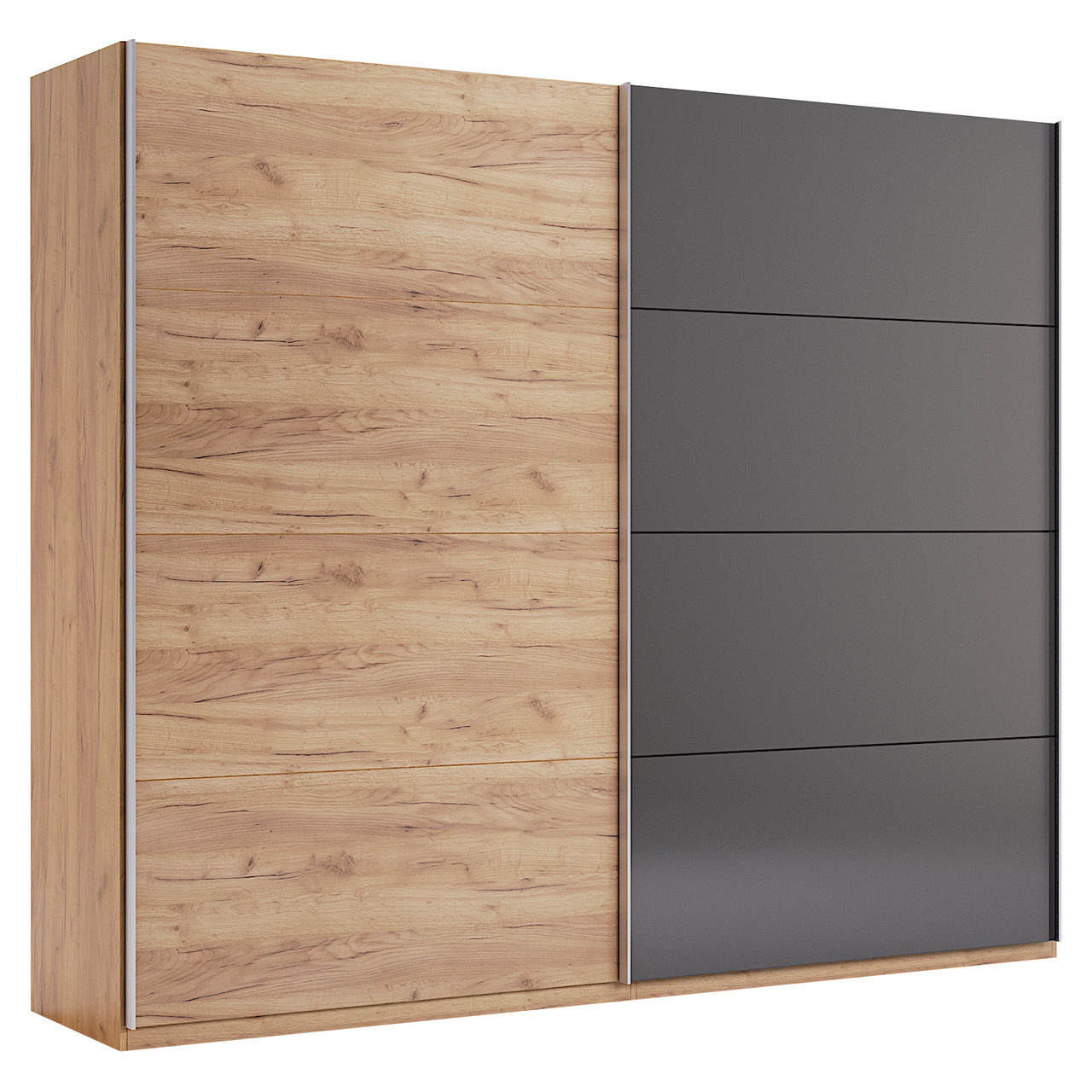 Сучасна довга велика шафа купе 250 см дводверна розсувна для одягу в спальню ЛДСП Луна Миро-Марк, фото 1