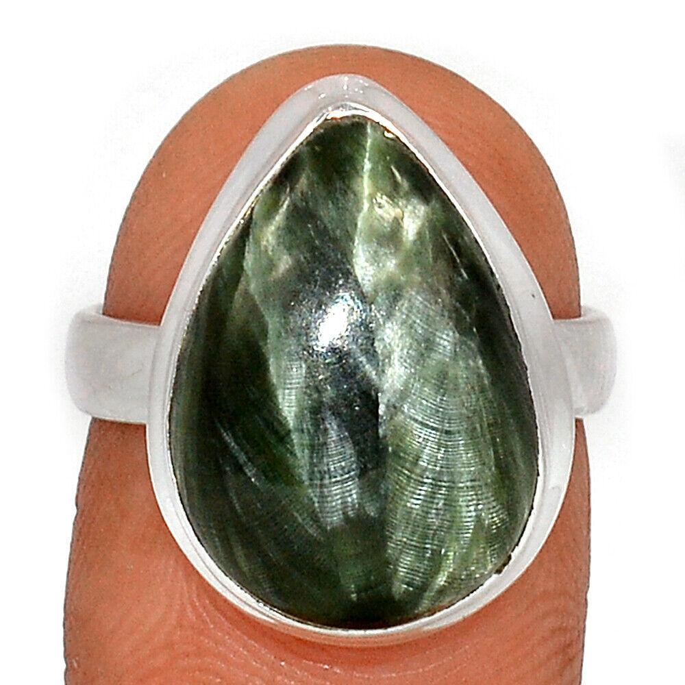 Серафініт срібна каблучка, 2389КС