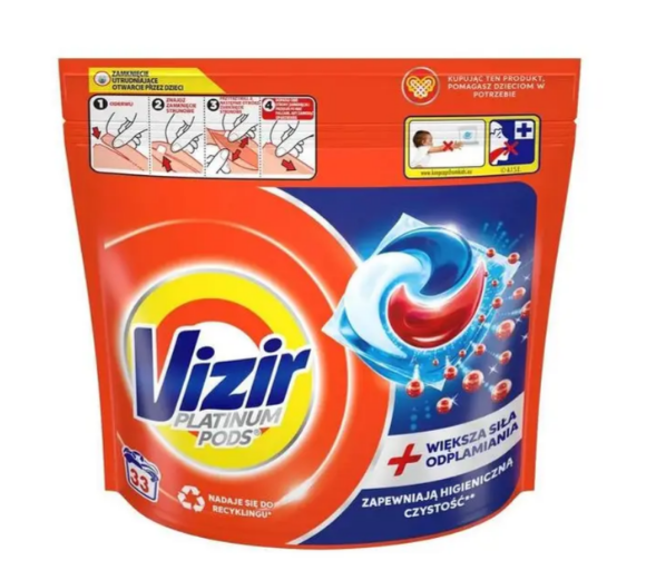 Капсули для прання Vizir Platinum PODS + Fairy Effect 33 шт 8700216200073