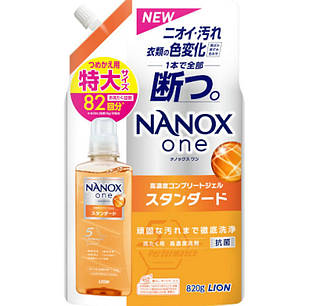 Lion NANOX One Standard Концентрований гель від забруднень, що в'їлися, і плям, змінний блок 820 г