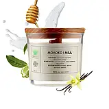 Подарунковий набір для виготовлення 3-х аромасвічок (Молоко і мед, Імбирне печиво, Сосновий ліс), фото 5