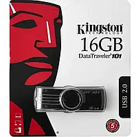 Флешнакопичувач USB 16Gb Kingston DT101 Чорний, Флешка для ПК