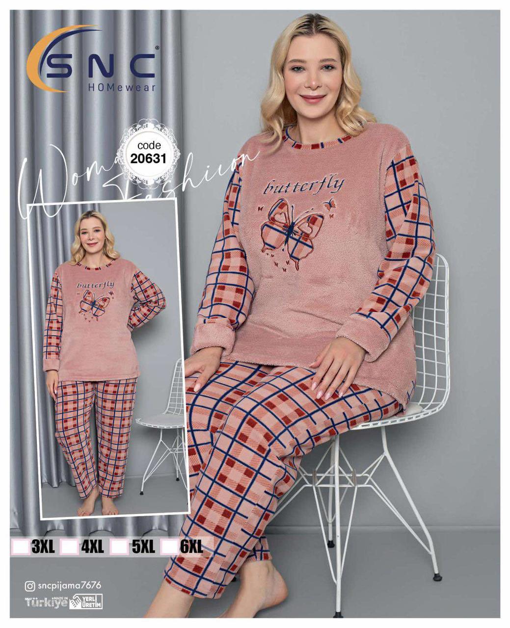 Жіноча піжама великих розмірів фліс Туреччина, фото 1