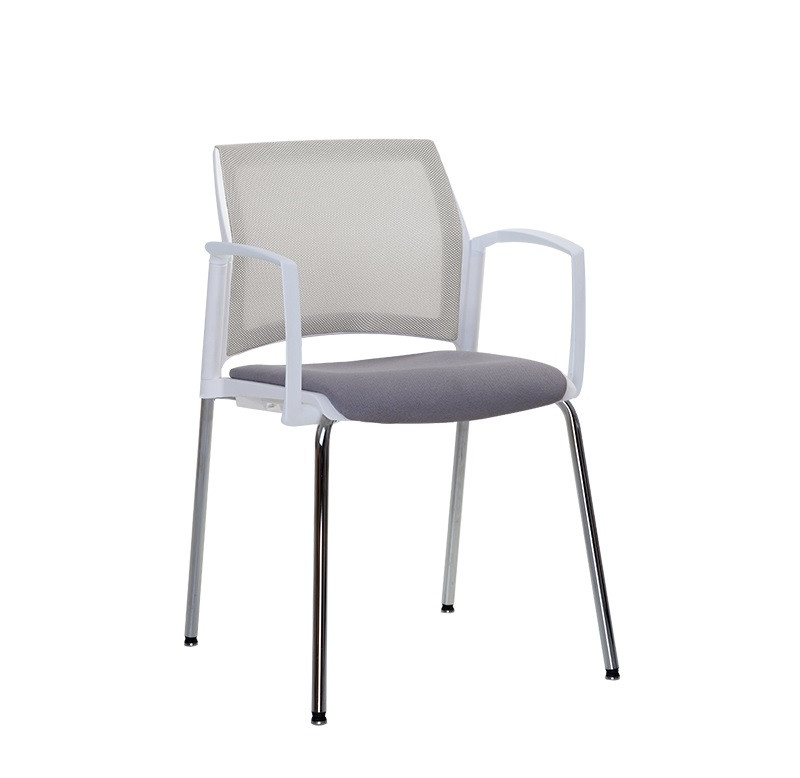 Стілець офісний Rewind arm net 4L chrome пластик white спинка сітка (Новий Стиль ТМ)