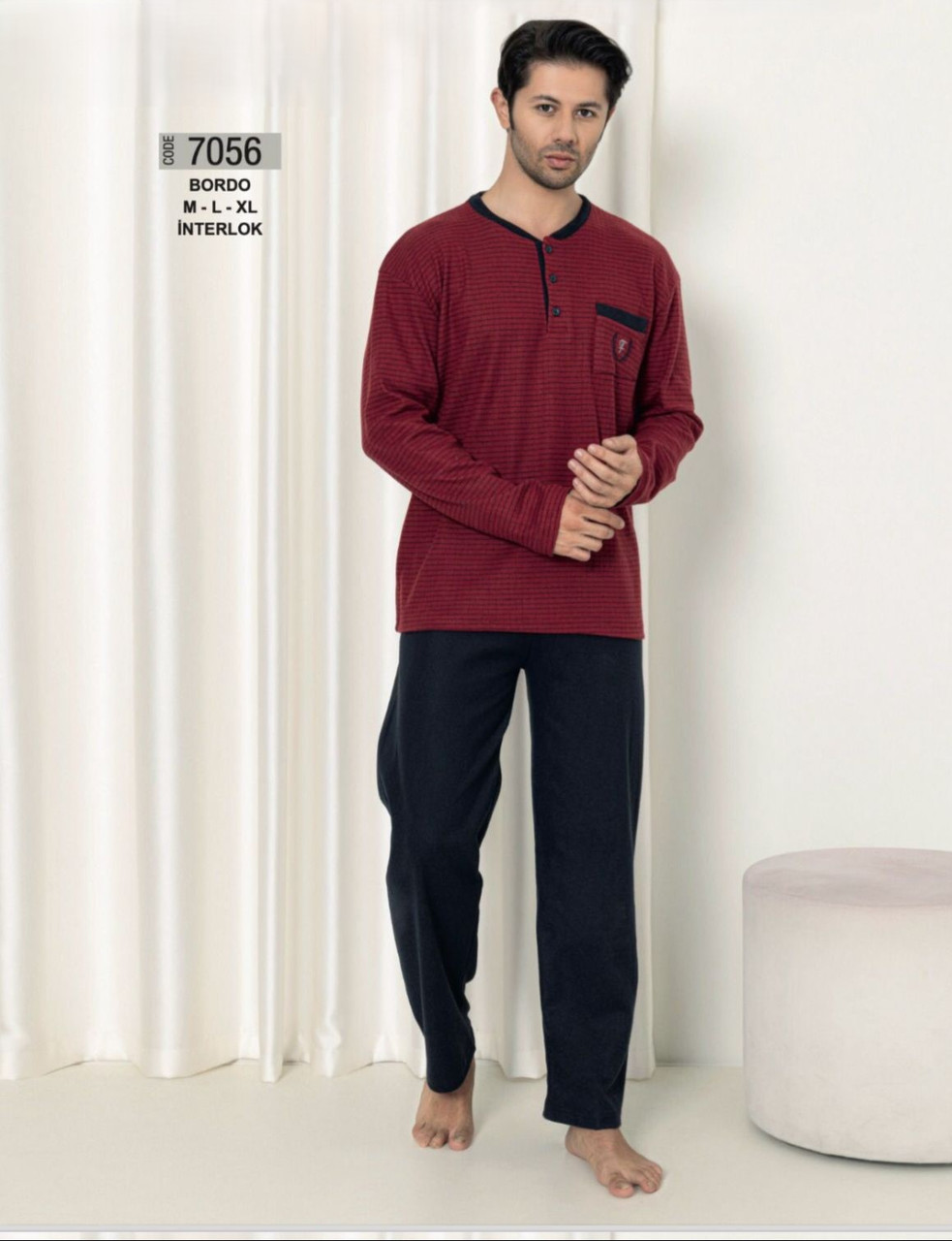 Піжама чоловіча Falkom 7037bordo, фото 1