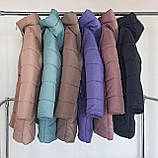 Подовжена зимова куртка парка для дівчаток Дитячий пуховик тепле пальто на дівчину підлітка зима 128, фото 6