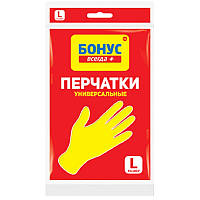 БОНУС Рукавички гумові універсальні L
