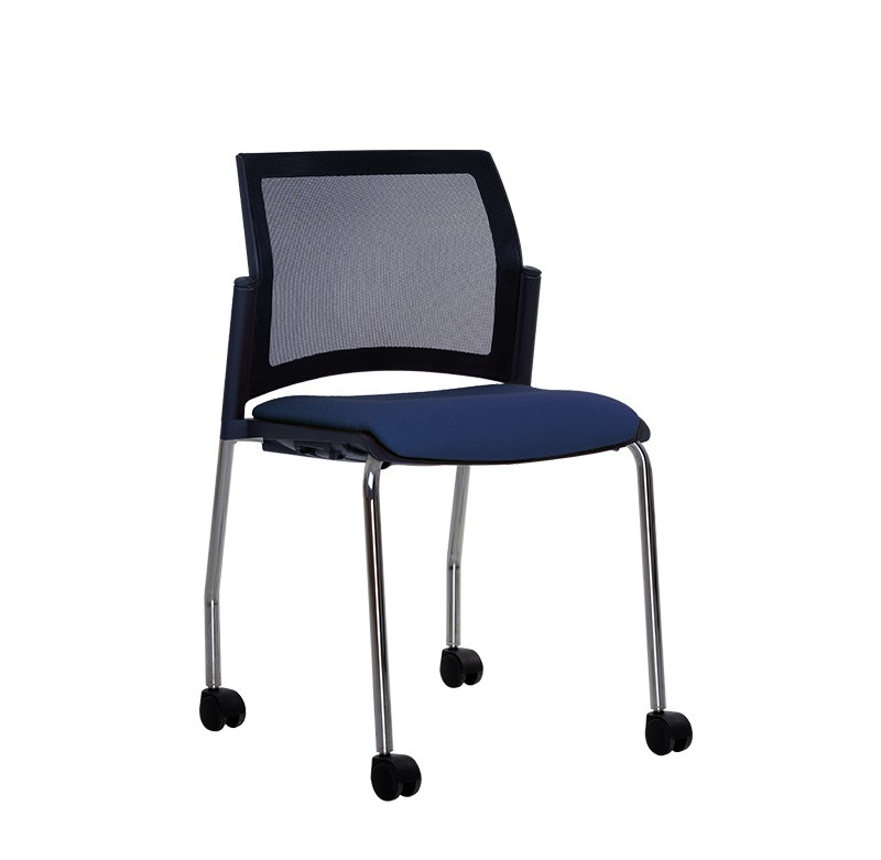 Стілець офісний Rewind net rmh chrome пластик black спинка сітка (Новий Стиль ТМ)