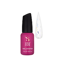 Топ для гель-лаку Steffani Top Erotic без липкого шару прозорий з глітером 9 мл, 01 Голографічне срібло