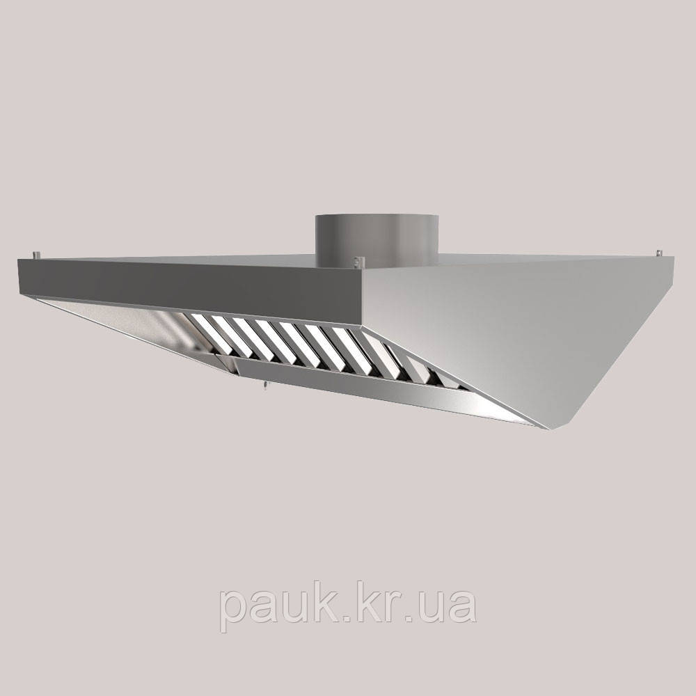 Вентиляційний зонт витяжний 1400х1800 мм, острівна витяжка кухонна, витяжний зонт на професійну кухню, фото 1