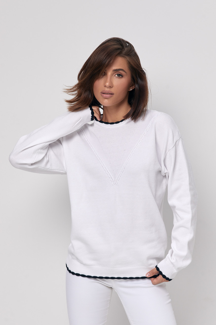 Светр жіночий джемпер преміум якість колір молоко