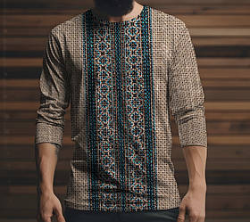 Лонгслив з 3D принтом Вишиванка 02 ВСІ Розміри