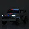 Дитячий електромобіль Toyota Land Cruiser Police з пультом р/у для дітей 3-8 років поліція Білий, фото 8