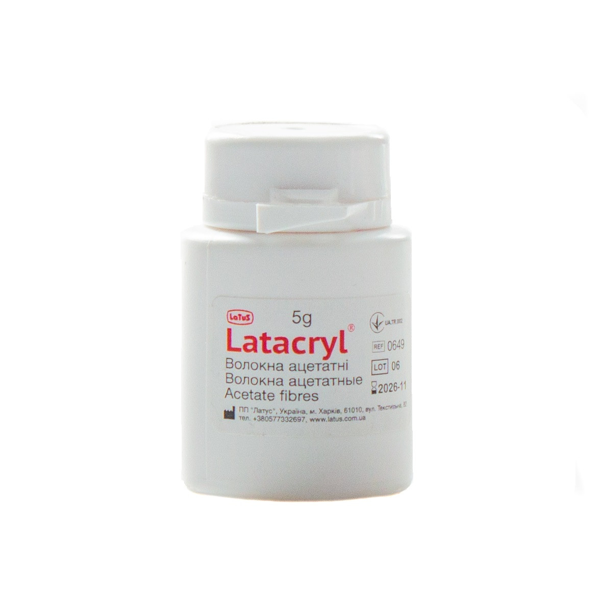 Latacryl (Латакріл), волокна ацетатні (прожилки)