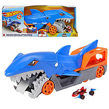 Hot Wheels Shark Chomp Transporter GVG36 Транспортер Хот Вілс Акула з сховищем для машинок