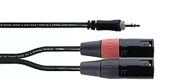 Y-адаптер 1x 3.5 мм TRS (стерео) на 2x XLR Male Cordial EY 1,5 WMM