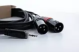 Y-адаптер 1x 3.5 мм TRS (стерео) на 2x XLR Male Cordial EY 1,5 WMM, фото 4