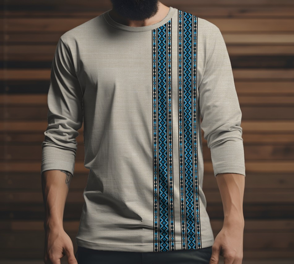 Лонгслив з 3D принтом Вишиванка етнічний орнамент ВСІ Розміри, фото 1