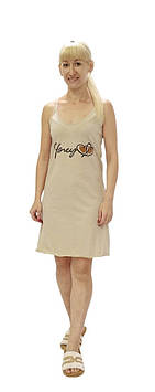 Жіноча бавовняна нічна сорочка на бретелях